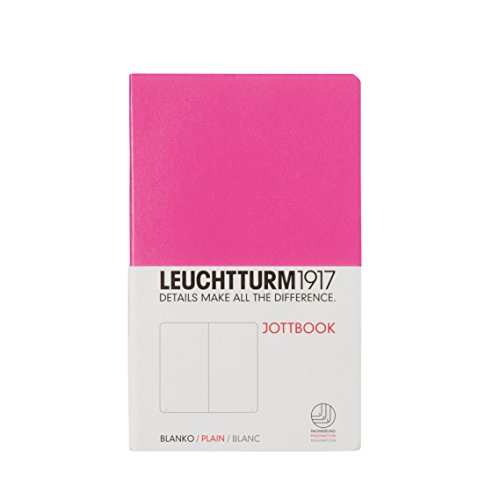 LEUCHTTURM1917 349327 Jottbook, Notizheft, Pocket (A6), New Pink, Blanko von LEUCHTTURM1917