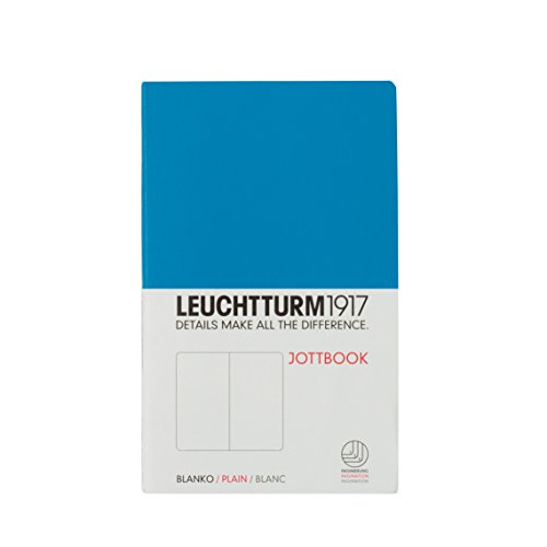 LEUCHTTURM1917 349339 Jottbook, Notizheft, Pocket (A6), Azur, Blanko von LEUCHTTURM1917