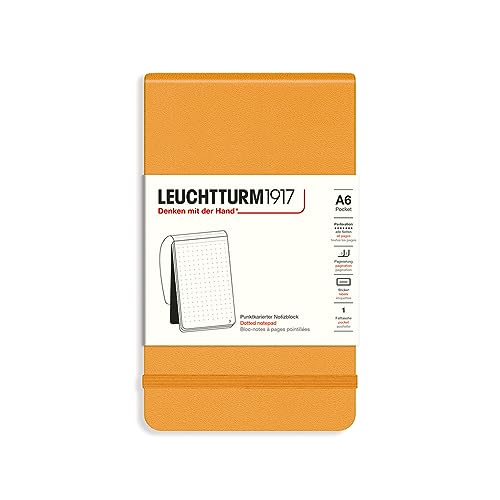 LEUCHTTURM1917 368165 Notizblock Pocket (A6), Hardcover, 184 nummerierte Seiten, Rising Sun, Dotted von LEUCHTTURM1917