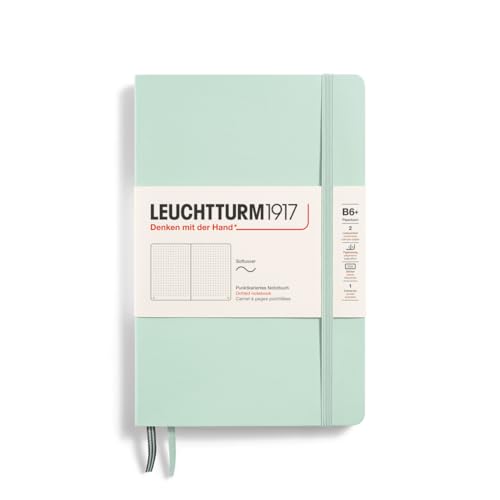 LEUCHTTURM1917 370321 Notizbuch Paperback (B6+), Softcover, 123 nummerierte Seiten, Mint Green, Dotted von LEUCHTTURM1917