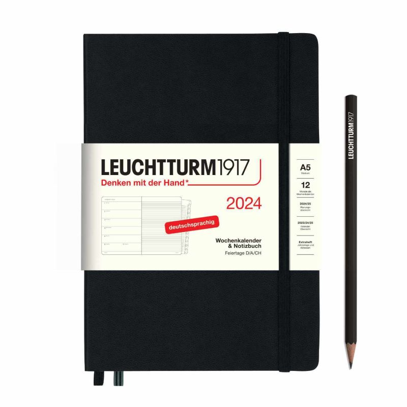 Notizbuch Medium liniert Hardcover schwarz A5 von LEUCHTTURM1917