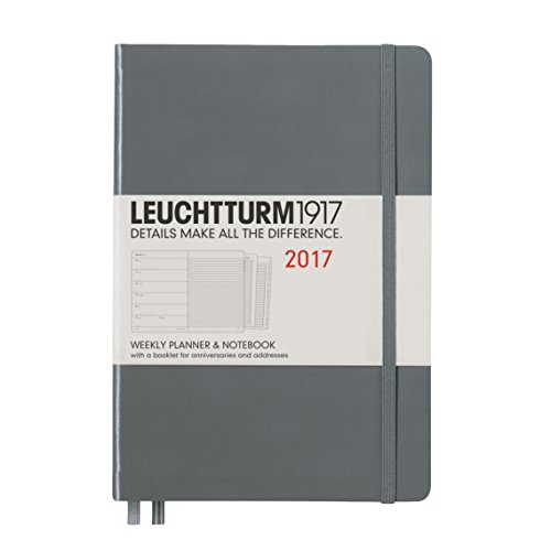 Leuchtturm1917 348238 Wochenkalender und Notizbuch, Medium, anthrazit von LEUCHTTURM1917