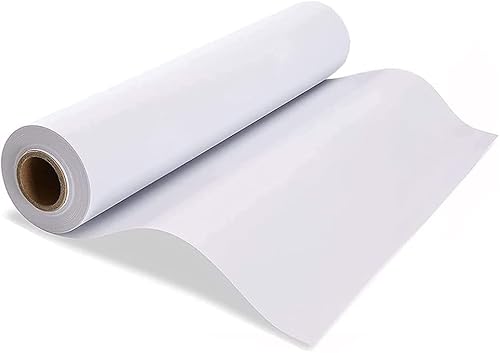 Weiße Zeichenpapierrolle – 20 m Kunstpapierrolle (44 cm x 20 m) Malpapier für Staffelei, Pinnwand, Wandkunst, Geschenkpapier von LEUSO
