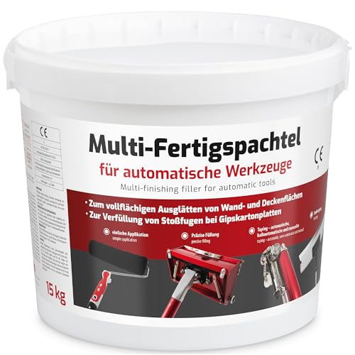 Fertigspachtel Mehrzweckspachtel Q1-Q4, Fugenspachtel Innen 15kg Perfekt Weiss Multispachtel Glätten Taping Füll Finish L5 Fertigspachtel Mehrzweckspachtel Q1-Q4, Fugenspachtel Innen 15kg Perfekt Weiss Multispachtel Glätten Taping Füll Finish L5 von LEVEL+