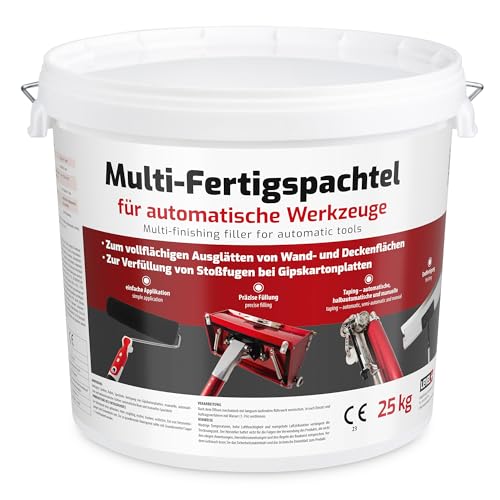 Fertigspachtel Mehrzweckspachtel Q1-Q4, Fugenspachtel Innen 25kg Perfekt Weiss Multispachtel Glätten Taping Füll Finish L5 von LEVEL+