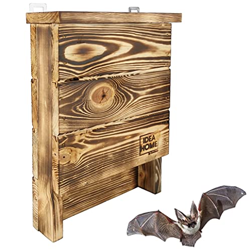 Leviatan IDEA HOME CHIROPTERA Fledermauskasten aus Massiv-Holz - fertig montiert, Nistkästen, wetterfest, unbehandelt, Fledermaus-Haus & Nistkasten für Fledermäuse sowohl Sommer- & Winterquartier von Leviatan