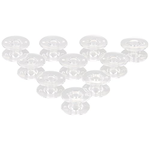 Levivo Nähmaschinen Spule 10er Set, Acrylnitril-Styrol-Kunststoff, transparent, 1.5 x 1.5 x 1 cm, 10-Einheiten von LEVIVO