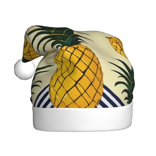 LEVNDIEJ Ananas-Weihnachtsmannmütze, Erwachsene, Weihnachtsmütze, Feiertag für Unisex, Weihnachtsmütze für Neujahr, festliche Party von LEVNDIEJ