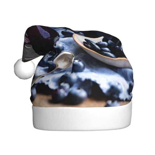 LEVNDIEJ Blueberry Jam 04 Weihnachtsmütze für Erwachsene, Weihnachtsmütze, Feiertag für Unisex, Weihnachtsmütze für Neujahr, festliche Party von LEVNDIEJ