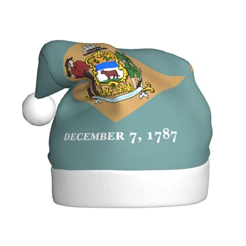 LEVNDIEJ Delaware Weihnachtsmannmütze, für Erwachsene, Weihnachtsmütze, Urlaub für Unisex, Weihnachtsmütze für Neujahrsparty von LEVNDIEJ