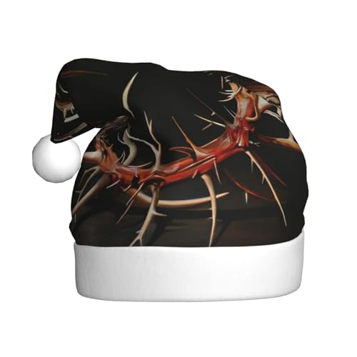 LEVNDIEJ Dornenkrone, Weihnachtsmannmütze, Erwachsene, Weihnachtsmütze, Feiertag für Unisex, Weihnachtsmütze für Neujahrsparty von LEVNDIEJ