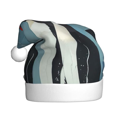 LEVNDIEJ Pinguin-Weihnachtsmannmütze, Erwachsene, Weihnachtsmütze, Urlaub für Unisex, Weihnachtsmütze für Neujahrsparty von LEVNDIEJ