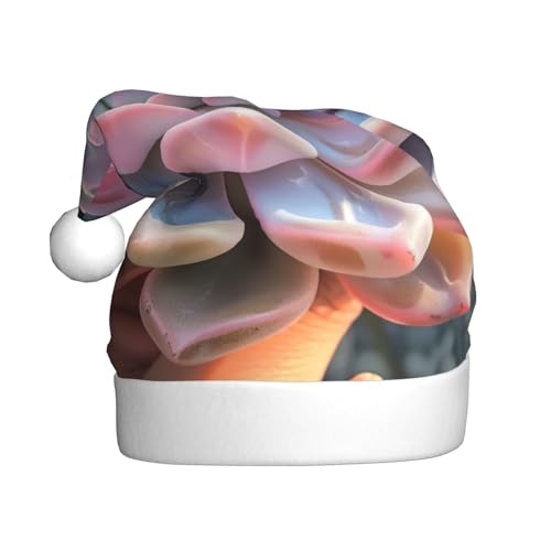 LEVNDIEJ Schöne Sukkulenten-Weihnachtsmannmütze, Erwachsene, Weihnachtsmütze, Feiertag für Unisex, Weihnachtsmütze für Neujahrsparty von LEVNDIEJ