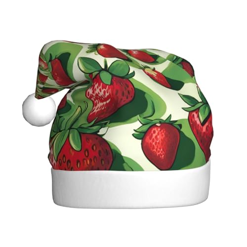 LEVNDIEJ Strawberry Fields 01 Weihnachtsmütze für Erwachsene, Weihnachtsmütze, Urlaub für Unisex, Weihnachtsmütze für Neujahr, festliche Party von LEVNDIEJ