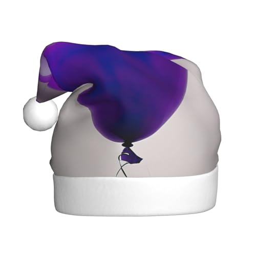 LEVNDIEJ Violetter Ballon 01 Weihnachtsmannmütze, Erwachsene, Weihnachtsmütze, Urlaub für Unisex, Weihnachtsmütze für Neujahrsparty von LEVNDIEJ