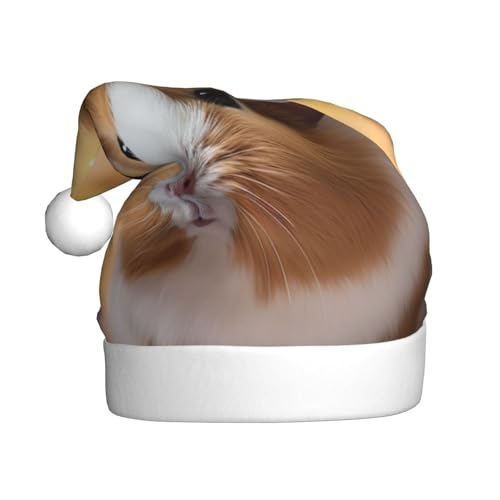 LEVNDIEJ Weihnachtsmütze für Erwachsene, Meerschweinchen und Cupcakes, Weihnachtsmütze, Urlaub für Unisex, Weihnachtsmütze für Neujahr, festliche Party von LEVNDIEJ
