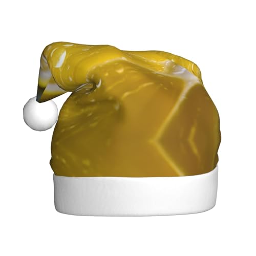 LEVNDIEJ Weihnachtsmütze für Erwachsene, Zitronenfrucht, für Feiertage, Unisex, Weihnachtsmütze für Neujahr, festliche Party von LEVNDIEJ