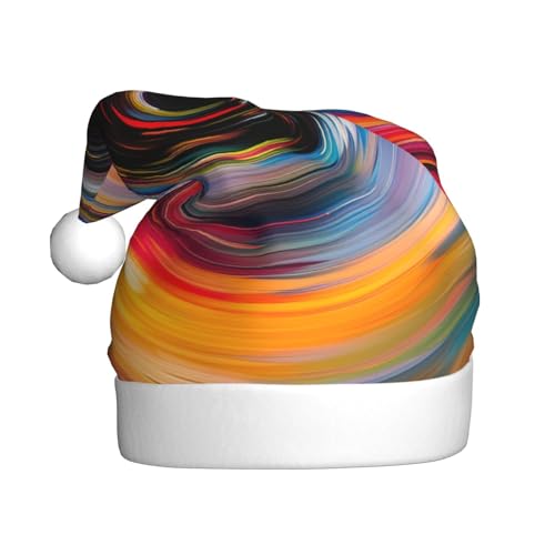 LEVNDIEJ Weihnachtsmütze für Erwachsene, gestreift, Vortex, Urlaub, Unisex, Weihnachtsmütze für Neujahr, festliche Party von LEVNDIEJ