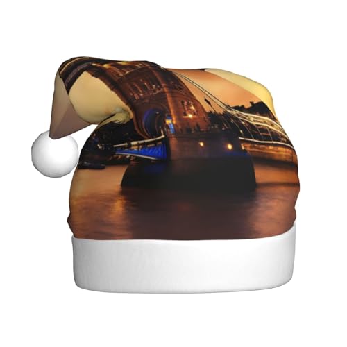 LEVNDIEJ Weihnachtsmütze mit Aufschrift "I Love London", für Erwachsene, Unisex, Weihnachtsmütze für Neujahr, festliche Party von LEVNDIEJ