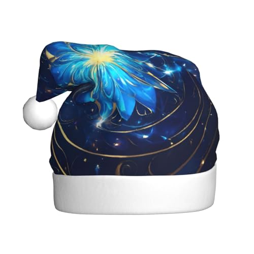 LEVNDIEJ Weihnachtsmütze mit Gänseblümchen-Blumen, für Erwachsene, Weihnachtsmütze, Feiertag für Unisex, Weihnachtsmütze für Neujahrsparty von LEVNDIEJ