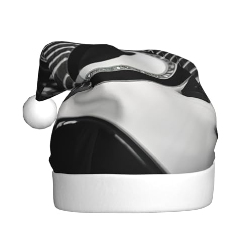 LEVNDIEJ Weihnachtsmütze mit Gitarrenmuster, Erwachsene, Weihnachtsmütze, Feiertag für Unisex, Weihnachtsmütze für Neujahrsparty von LEVNDIEJ