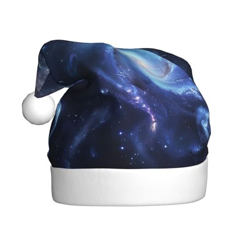 LEVNDIEJ Weihnachtsmütze mit Sonnensystem, Erwachsene, Weihnachtsmütze, Feiertag für Unisex, Weihnachtsmütze für Neujahr, festliche Party von LEVNDIEJ
