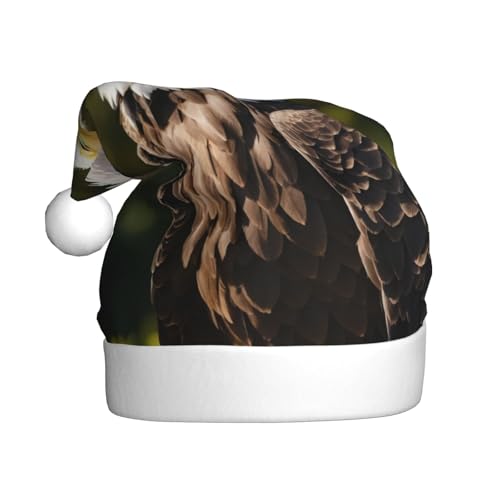 LEVNDIEJ Weihnachtsmütze mit fliegendem Adler, für Erwachsene, Weihnachtsmütze, Unisex, Weihnachtsmütze für Neujahr, festliche Party von LEVNDIEJ