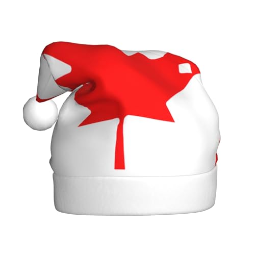 LEVNDIEJ Weihnachtsmütze mit kanadischer Flagge, Erwachsene, Weihnachtsmütze, Feiertag für Unisex, Weihnachtsmütze für Neujahrsparty von LEVNDIEJ