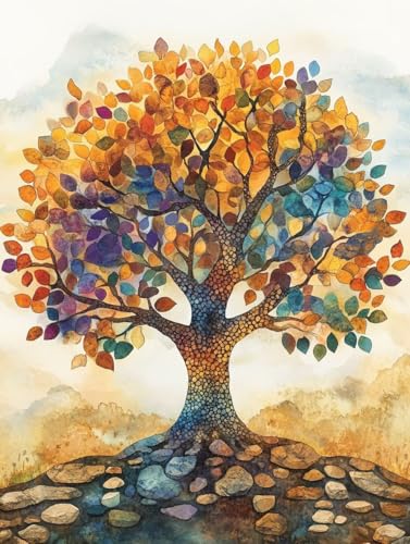Fallen Diamond Painting Baum des Lebens Diamond Painting Erwachsene Kinder DIY Vollbohrer Stickerei Kreuzstich Diamanten Malerei Bilder Set Anfänger, Zimmer Deko Wohnzimmer Geschenke 60x80cm v7-528 Fallen Diamond Painting Baum des Lebens Diamond Painting Erwachsene Kinder DIY Vollbohrer Stickerei Kreuzstich Diamanten Malerei Bilder Set Anfänger, Zimmer Deko Wohnzimmer Geschenke 60x80cm v7-528 von LEYAUPGO