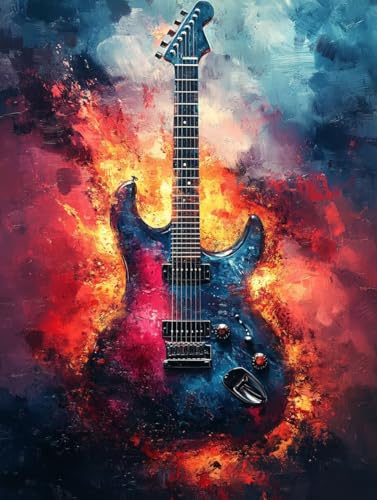Gitarre Diamond Painting Musikinstrumente Diamond Painting Erwachsene Kinder DIY 5D Vollbohrer Stickerei Kreuzstich Diamanten Malerei Bilder Set für Anfänger, Zimmer Deko Wohnzimmer 50x70cm t7-592 Gitarre Diamond Painting Musikinstrumente Diamond Painting Erwachsene Kinder DIY 5D Vollbohrer Stickerei Kreuzstich Diamanten Malerei Bilder Set für Anfänger, Zimmer Deko Wohnzimmer 50x70cm t7-592 von LEYAUPGO