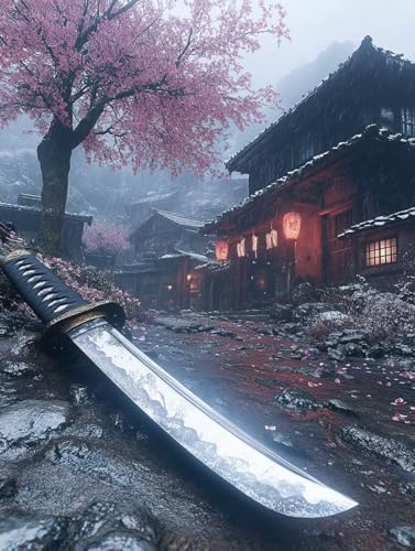 Japan Diamond Painting Erwachsene Kinder, Katana Diamant Painting Bilder Set, 5D Vollbohrer Kristall Stickerei Kreuzstich Basteln Erwachsene für Home Wand Deko Wohnzimmer Geschenke 60x80cm 7g-67Z Japan Diamond Painting Erwachsene Kinder, Katana Diamant Painting Bilder Set, 5D Vollbohrer Kristall Stickerei Kreuzstich Basteln Erwachsene für Home Wand Deko Wohnzimmer Geschenke 60x80cm 7g-67Z von LEYAUPGO