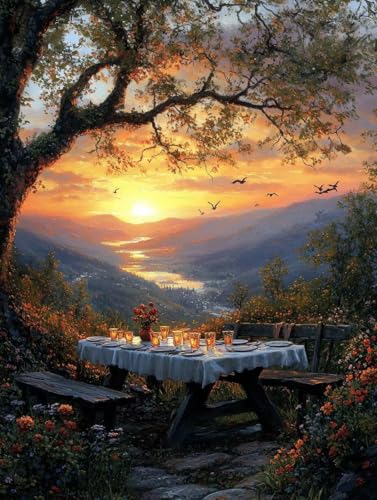 Landschaft Diamond Painting Sonnenuntergang Diamond Painting Erwachsene Kinder DIY 5D Vollbohrer Stickerei Kreuzstich Diamanten Malerei Bilder Set für Anfänger, Zimmer Deko Wohnzimmer 60x80cm h7-2L Landschaft Diamond Painting Sonnenuntergang Diamond Painting Erwachsene Kinder DIY 5D Vollbohrer Stickerei Kreuzstich Diamanten Malerei Bilder Set für Anfänger, Zimmer Deko Wohnzimmer 60x80cm h7-2L von LEYAUPGO