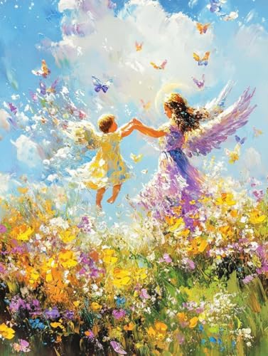 Mädchen Diamond Painting Erwachsene Kinder, Engel Diamant Painting Bilder Set, 5D Vollbohrer Kristall Stickerei Kreuzstich Basteln Erwachsene für Home Wand Deko Wohnzimmer Geschenke 50x70cm 7m-53S Mädchen Diamond Painting Erwachsene Kinder, Engel Diamant Painting Bilder Set, 5D Vollbohrer Kristall Stickerei Kreuzstich Basteln Erwachsene für Home Wand Deko Wohnzimmer Geschenke 50x70cm 7m-53S von LEYAUPGO