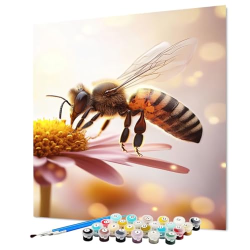 Malen Nach Zahlen Erwachsene Biene, Malen Nach Zahlen Tier, DIY Basteln Erwachsene Handgemalt Ölgemälde Set mit Pinsel und Acrylfarbe für Deko Wohnzimmer, Geschenk für Frauen 100 x 135 cm (Model-1070) Malen Nach Zahlen Erwachsene Biene, Malen Nach Zahlen Tier, DIY Basteln Erwachsene Handgemalt Ölgemälde Set mit Pinsel und Acrylfarbe für Deko Wohnzimmer, Geschenk für Frauen 100 x 135 cm (Model-1070) von LEYAUPGO
