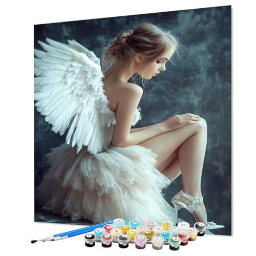 Malen Nach Zahlen Erwachsene Engel, Malen Nach Zahlen Frau, DIY Basteln Erwachsene Handgemalt Ölgemälde Set mit Pinsel und Acrylfarbe für Deko Wohnzimmer, Geschenk für Frauen 30 x 40 cm (Model-1068) Malen Nach Zahlen Erwachsene Engel, Malen Nach Zahlen Frau, DIY Basteln Erwachsene Handgemalt Ölgemälde Set mit Pinsel und Acrylfarbe für Deko Wohnzimmer, Geschenk für Frauen 30 x 40 cm (Model-1068) von LEYAUPGO
