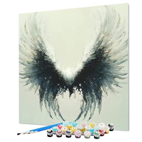Malen Nach Zahlen Erwachsene Flügel, Malen Nach Zahlen Abstrakt, DIY Basteln Erwachsene Handgemalt Ölgemälde Set mit Pinsel und Acrylfarbe für Wand Deko, Geschenk für Frauen 30 x 40 cm (Model-0941) von LEYAUPGO