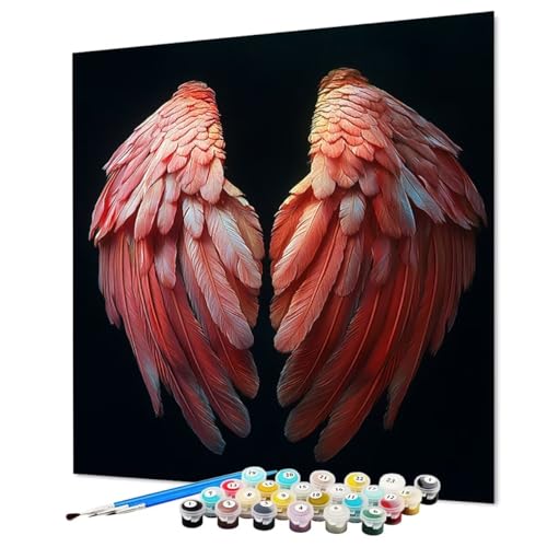 Malen Nach Zahlen Erwachsene Flügel, Malen Nach Zahlen Kunst, DIY Basteln Erwachsene Handgemalt Ölgemälde Set mit Pinsel und Acrylfarbe für Wand Deko, Geschenk für Frauen 80 x 110 cm (Model-0901) von LEYAUPGO