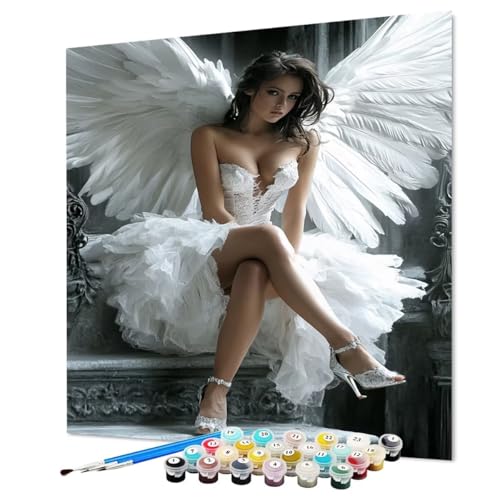Malen Nach Zahlen Erwachsene Flügel Malen Nach Zahlen Frau Paint by Numbers mit Pinsel und Acrylfarben, DIY Bastelset Erwachsene Handgemalt Ölgemälde für Zimmer Deko Asthetik 35 x 50 cm (Model-1067) Malen Nach Zahlen Erwachsene Flügel Malen Nach Zahlen Frau Paint by Numbers mit Pinsel und Acrylfarben, DIY Bastelset Erwachsene Handgemalt Ölgemälde für Zimmer Deko Asthetik 35 x 50 cm (Model-1067) von LEYAUPGO