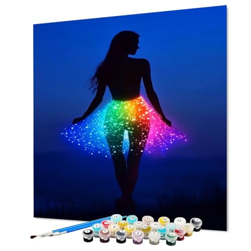Malen Nach Zahlen Erwachsene Frau, Malen Nach Zahlen Abstrakt, DIY Basteln Erwachsene Handgemalt Ölgemälde Set mit Pinsel und Acrylfarbe für Wand Deko, Geschenk für Frauen 40 x 55 cm (Model-1057) von LEYAUPGO