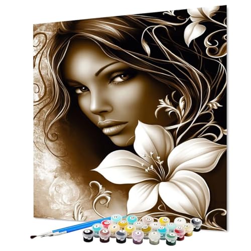 Malen Nach Zahlen Erwachsene Frau, Malen Nach Zahlen Blume, DIY Basteln Erwachsene Handgemalt Ölgemälde Set mit Pinsel und Acrylfarbe für Deko Wohnzimmer, Geschenk für Frauen 40 x 55 cm (Model-0951) Malen Nach Zahlen Erwachsene Frau, Malen Nach Zahlen Blume, DIY Basteln Erwachsene Handgemalt Ölgemälde Set mit Pinsel und Acrylfarbe für Deko Wohnzimmer, Geschenk für Frauen 40 x 55 cm (Model-0951) von LEYAUPGO