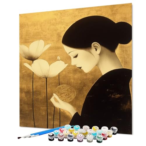Malen Nach Zahlen Erwachsene Frau Malen Nach Zahlen Blume Paint by Numbers mit Pinsel und Acrylfarben, DIY Bastelset Erwachsene Handgemalt Ölgemälde für Zimmer Deko Asthetik 90 x 120 cm (Model-0949) Malen Nach Zahlen Erwachsene Frau Malen Nach Zahlen Blume Paint by Numbers mit Pinsel und Acrylfarben, DIY Bastelset Erwachsene Handgemalt Ölgemälde für Zimmer Deko Asthetik 90 x 120 cm (Model-0949) von LEYAUPGO