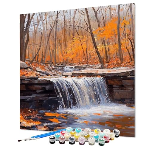 Malen Nach Zahlen Erwachsene Herbst, Malen Nach Zahlen Kunst, DIY Basteln Erwachsene Handgemalt Ölgemälde Set mit Pinsel und Acrylfarbe für Wand Deko, Geschenk für Frauen 100 x 135 cm (Model-0926) von LEYAUPGO