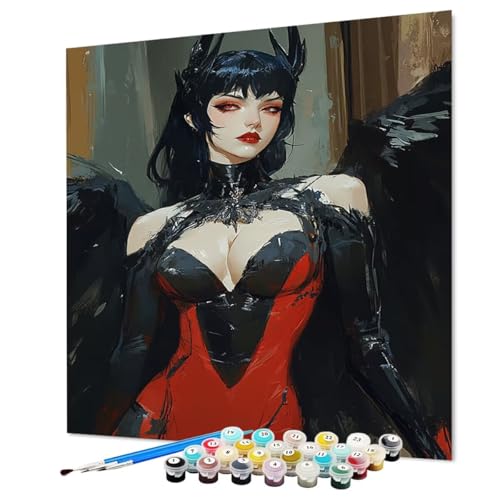Malen Nach Zahlen Erwachsene Karikaturen Malen Nach Zahlen Kunst Paint by Numbers mit Pinsel und Acrylfarben, DIY Bastelset Erwachsene Handgemalt Ölgemälde für Zimmer Deko 90 x 120 cm (Model-1443) von LEYAUPGO