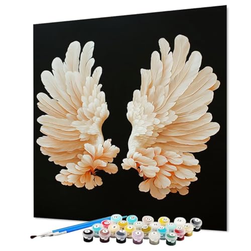 Malen Nach Zahlen Erwachsene Kunst, Malen Nach Zahlen Feder, DIY Basteln Erwachsene Handgemalt Ölgemälde Set mit Pinsel und Acrylfarbe für Deko Wohnzimmer, Geschenk für Frauen 30 x 40 cm (Model-0948) von LEYAUPGO
