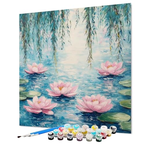 Malen Nach Zahlen Erwachsene Lotus Malen Nach Zahlen Blume Paint by Numbers mit Pinsel und Acrylfarben, DIY Bastelset Erwachsene Handgemalt Ölgemälde für Zimmer Deko Asthetik 35 x 50 cm (Model-0907) Malen Nach Zahlen Erwachsene Lotus Malen Nach Zahlen Blume Paint by Numbers mit Pinsel und Acrylfarben, DIY Bastelset Erwachsene Handgemalt Ölgemälde für Zimmer Deko Asthetik 35 x 50 cm (Model-0907) von LEYAUPGO