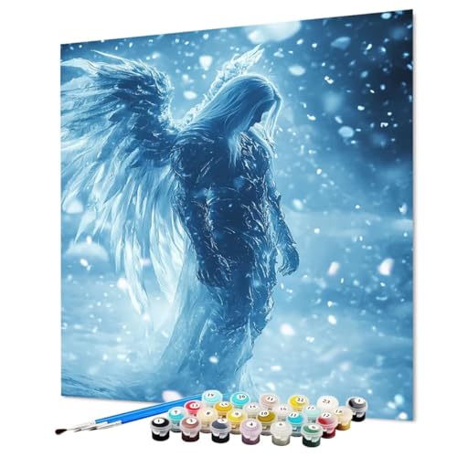 Malen Nach Zahlen Erwachsene Ritter, Malen Nach Zahlen Flügel, DIY Basteln Erwachsene Handgemalt Ölgemälde Set mit Pinsel und Acrylfarbe für Wand Deko, Geschenk für Frauen 100 x 135 cm (Model-0938) von LEYAUPGO