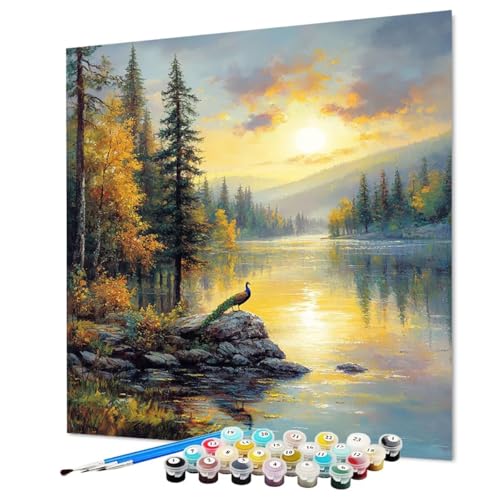 Malen Nach Zahlen Erwachsene Sonnenaufgang Malen Nach Zahlen Landschaft Paint by Numbers mit Pinsel und Acrylfarben, Bastelset Erwachsene Handgemalt Ölgemälde für Zimmer Deko 50 x 70 cm (Model-0840) Malen Nach Zahlen Erwachsene Sonnenaufgang Malen Nach Zahlen Landschaft Paint by Numbers mit Pinsel und Acrylfarben, Bastelset Erwachsene Handgemalt Ölgemälde für Zimmer Deko 50 x 70 cm (Model-0840) von LEYAUPGO