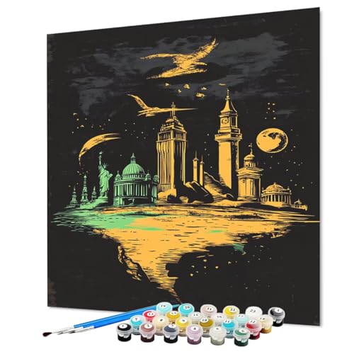 Malen Nach Zahlen Erwachsene Stadt, Malen Nach Zahlen Abstrakt, DIY Basteln Erwachsene Handgemalt Ölgemälde Set mit Pinsel und Acrylfarbe für Wand Deko, Geschenk für Frauen 100 x 135 cm (Model-0505) Malen Nach Zahlen Erwachsene Stadt, Malen Nach Zahlen Abstrakt, DIY Basteln Erwachsene Handgemalt Ölgemälde Set mit Pinsel und Acrylfarbe für Wand Deko, Geschenk für Frauen 100 x 135 cm (Model-0505) von LEYAUPGO