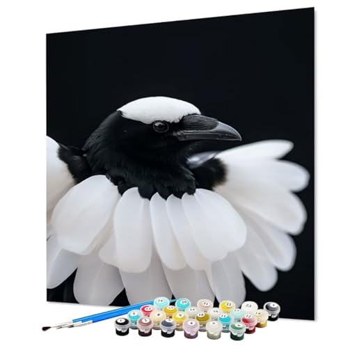 Malen Nach Zahlen Erwachsene Tier, Malen Nach Zahlen Vogel, DIY Basteln Erwachsene Handgemalt Ölgemälde Set mit Pinsel und Acrylfarbe für Deko Wohnzimmer, Geschenk für Frauen 100 x 135 cm (Model-1452) von LEYAUPGO