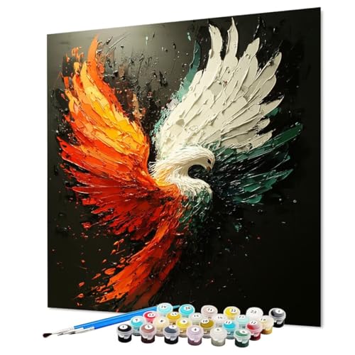 Malen Nach Zahlen Erwachsene Tier Malen Nach Zahlen Abstrakt Paint by Numbers mit Pinsel und Acrylfarben, DIY Bastelset Erwachsene Handgemalt Ölgemälde für Deko Asthetik 90 x 120 cm (Model-0936) von LEYAUPGO